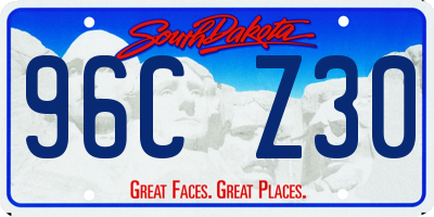 SD license plate 96CZ30