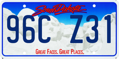 SD license plate 96CZ31