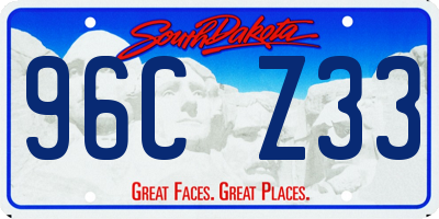 SD license plate 96CZ33