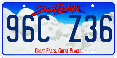 SD license plate 96CZ36
