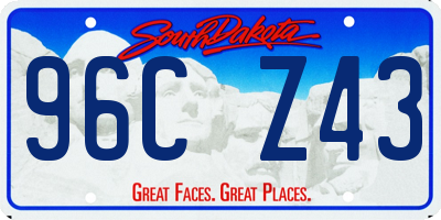 SD license plate 96CZ43