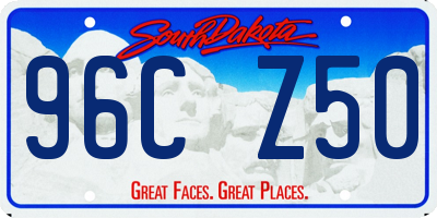 SD license plate 96CZ50