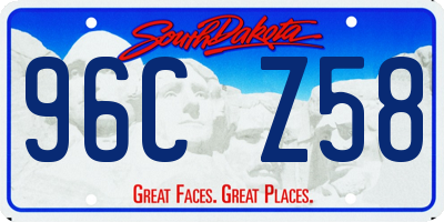 SD license plate 96CZ58