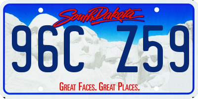 SD license plate 96CZ59