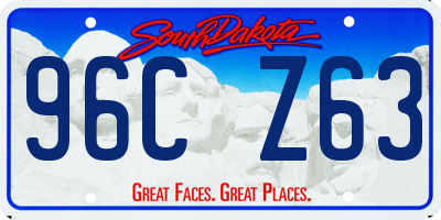 SD license plate 96CZ63