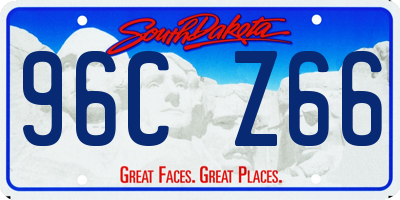 SD license plate 96CZ66