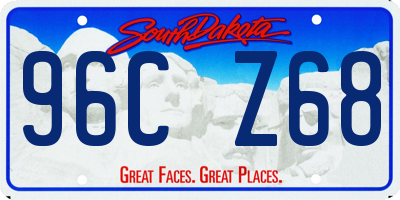 SD license plate 96CZ68