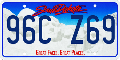 SD license plate 96CZ69