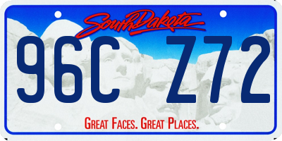 SD license plate 96CZ72