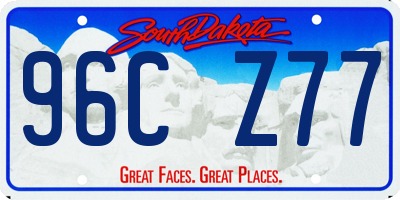 SD license plate 96CZ77