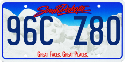 SD license plate 96CZ80