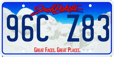 SD license plate 96CZ83