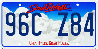 SD license plate 96CZ84