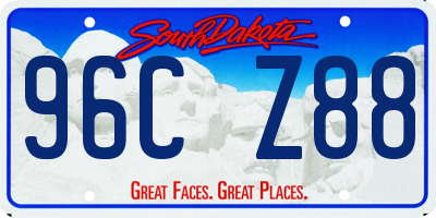 SD license plate 96CZ88