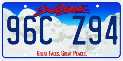 SD license plate 96CZ94