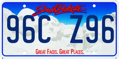 SD license plate 96CZ96