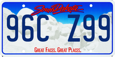 SD license plate 96CZ99