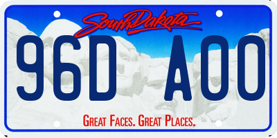 SD license plate 96DA00