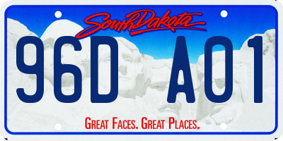 SD license plate 96DA01