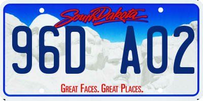 SD license plate 96DA02