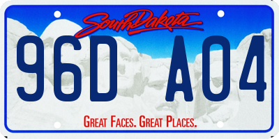 SD license plate 96DA04