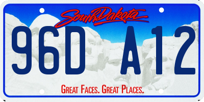 SD license plate 96DA12