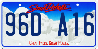SD license plate 96DA16