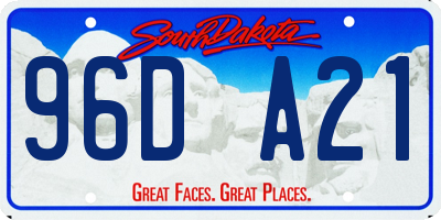 SD license plate 96DA21