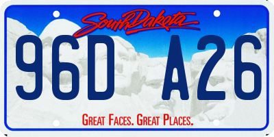 SD license plate 96DA26
