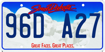 SD license plate 96DA27