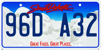 SD license plate 96DA32