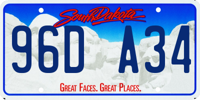 SD license plate 96DA34