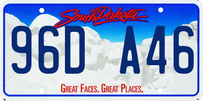 SD license plate 96DA46