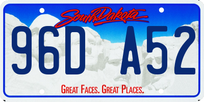 SD license plate 96DA52