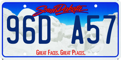 SD license plate 96DA57