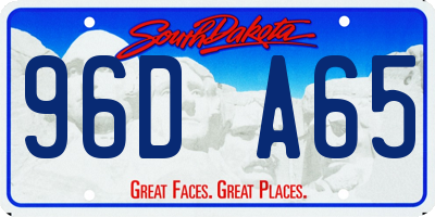 SD license plate 96DA65