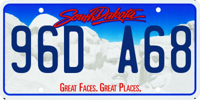 SD license plate 96DA68