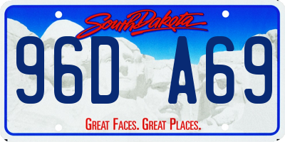 SD license plate 96DA69