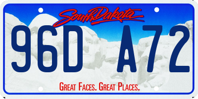 SD license plate 96DA72