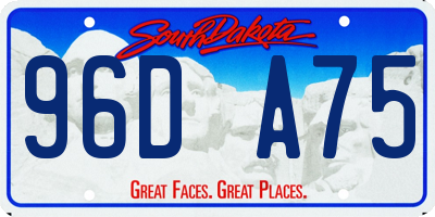 SD license plate 96DA75