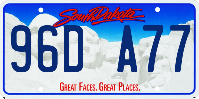 SD license plate 96DA77
