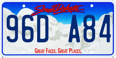 SD license plate 96DA84