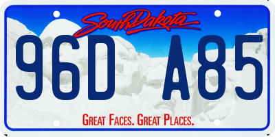 SD license plate 96DA85