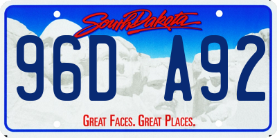 SD license plate 96DA92