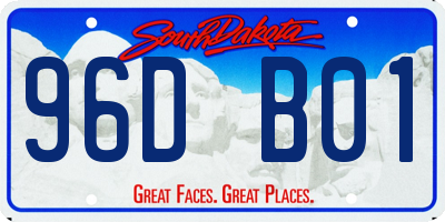 SD license plate 96DB01