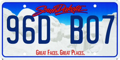 SD license plate 96DB07