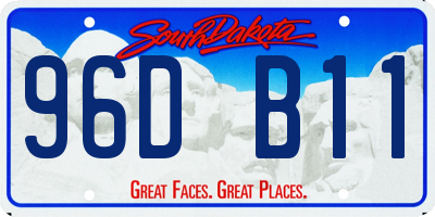 SD license plate 96DB11