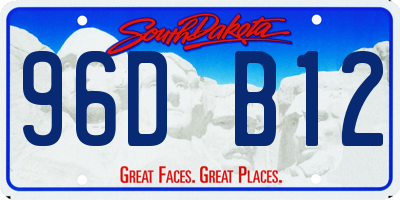 SD license plate 96DB12