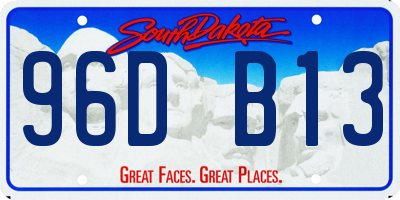 SD license plate 96DB13