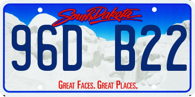 SD license plate 96DB22